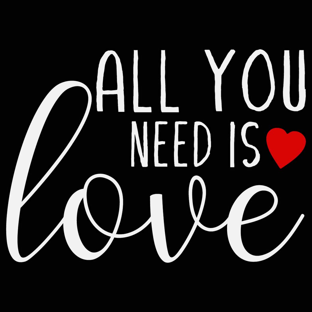 All You Need Is Love Valentines Day - Mens 123t Funny T-Shirt Tshirts