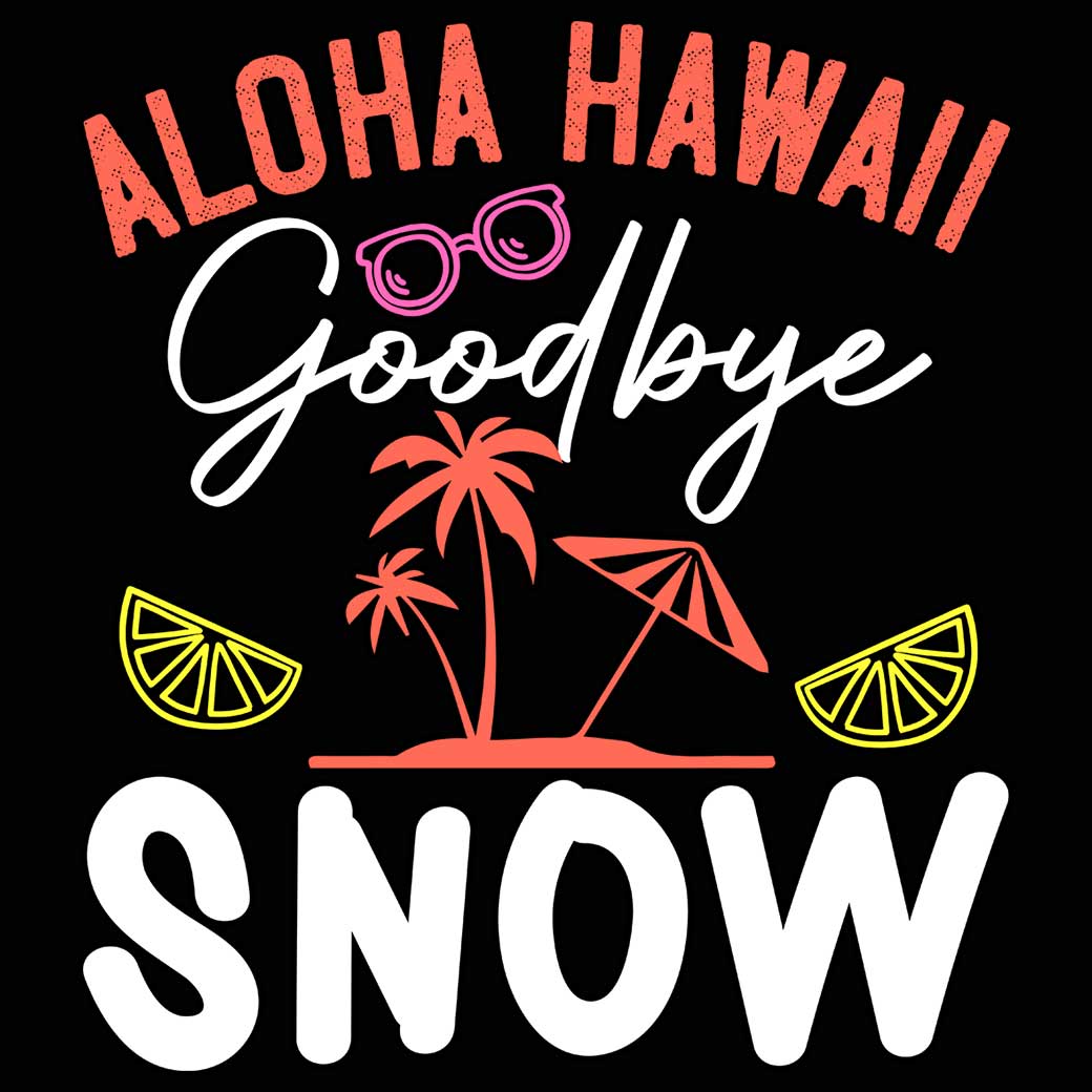 Aloha Hawaii Goodbye Snow Holiday - Mens 123t Funny T-Shirt Tshirts