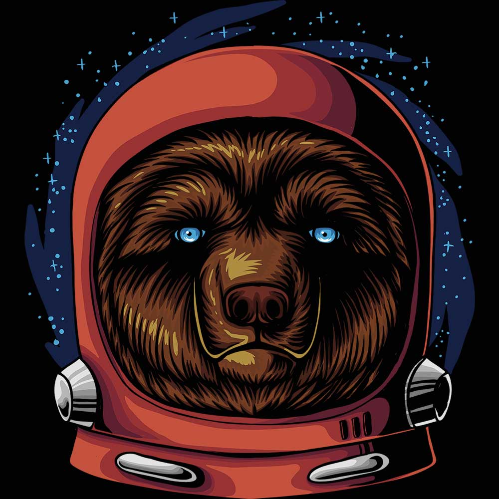 Astronaut Space Bear - Mens 123t Funny T-Shirt Tshirts