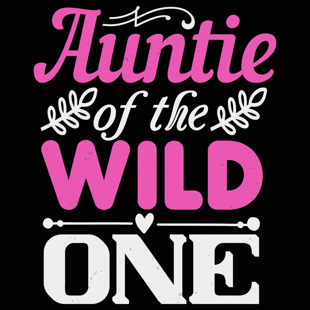 Auntie Of The Wild One Aunt - Mens 123t Funny T-Shirt Tshirts