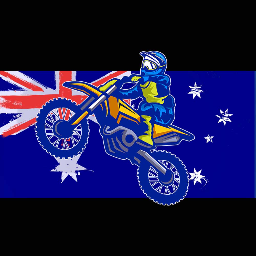 Australia Flag Dirt Bike - Mens 123t Funny T-Shirt Tshirts