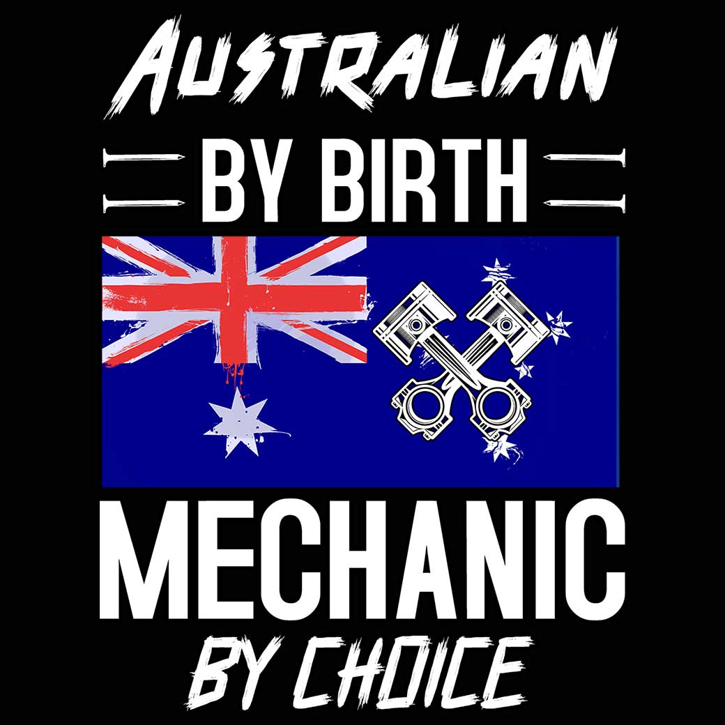 Australian Flag By Birth Mechanic - Mens 123t Funny T-Shirt Tshirts