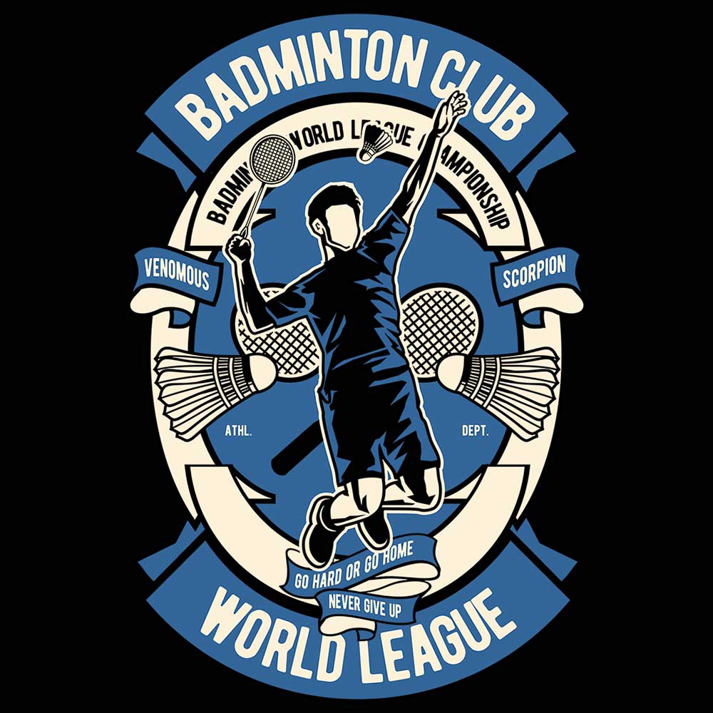 Badminton Club World League - Mens 123t Funny T-Shirt Tshirts