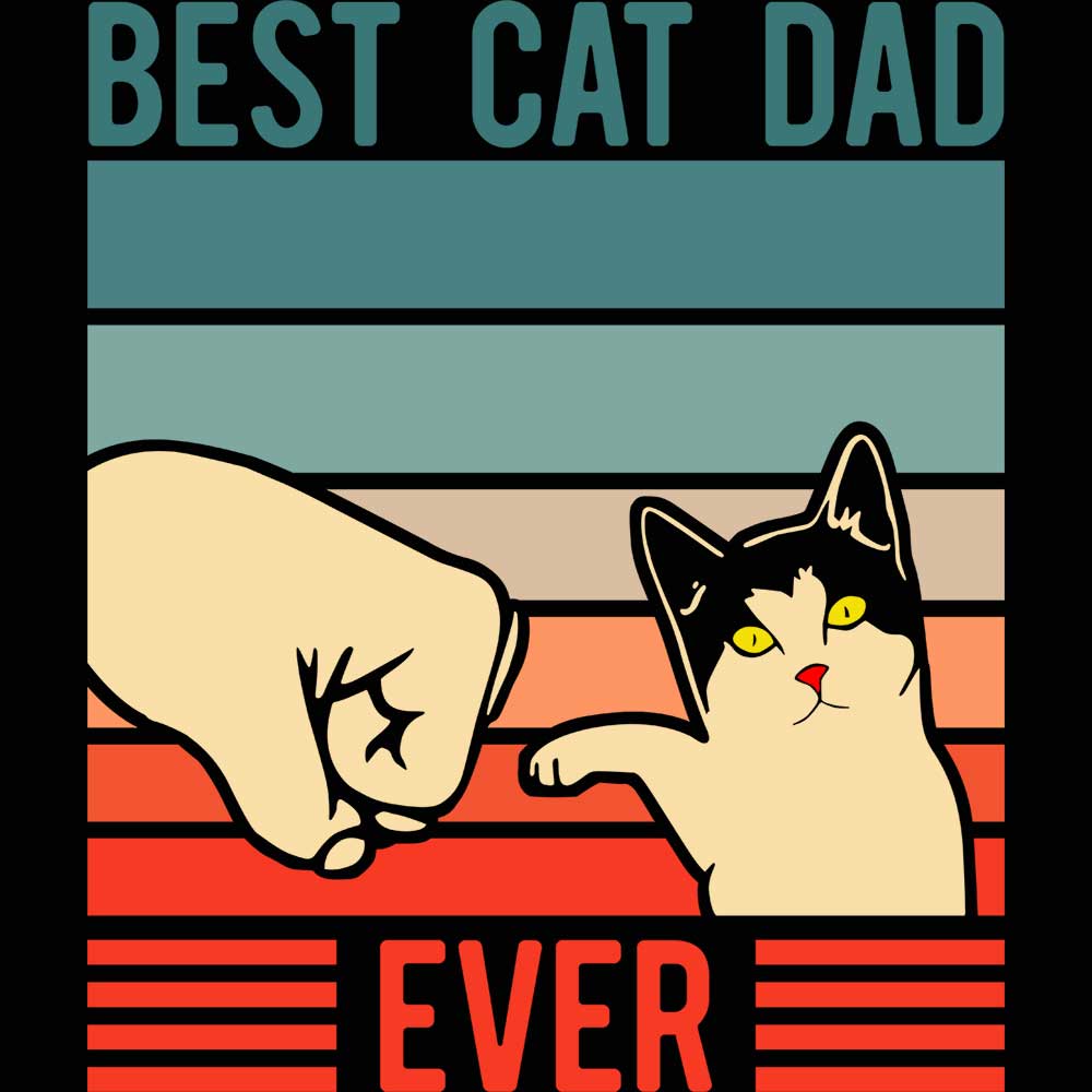 Best Cat Dad Ever Paw - Mens 123t Funny T-Shirt Tshirts