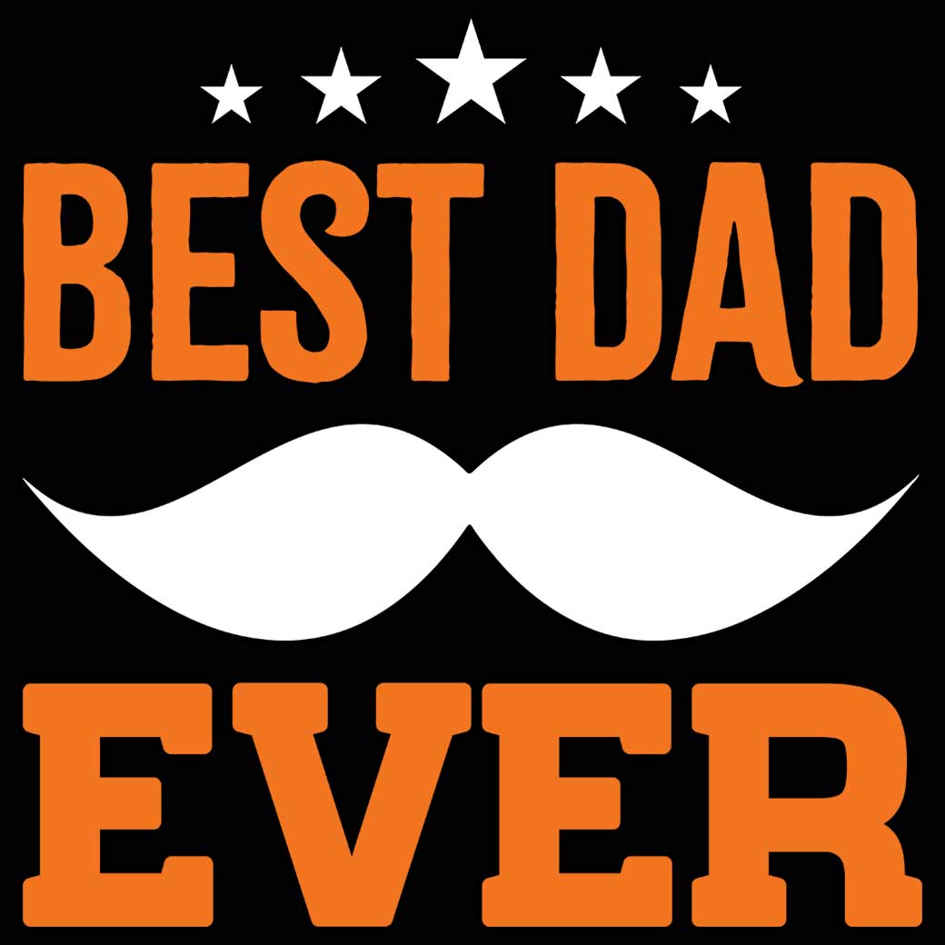 Best Dad Ever Mustache Moustache V2 - Mens 123t Funny T-Shirt Tshirts