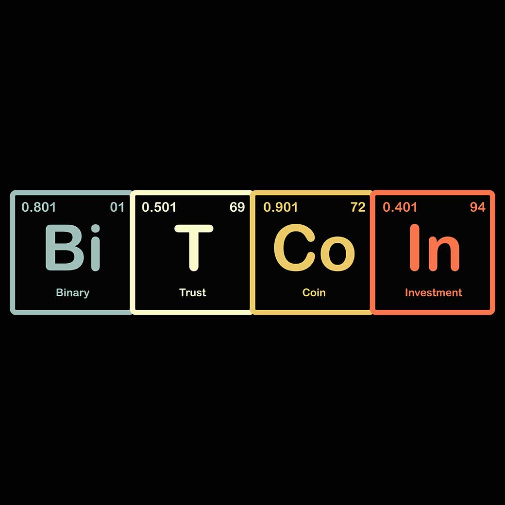 Bitcoin Periodic Table Cryptocurrency - Mens 123t Funny T-Shirt Tshirts