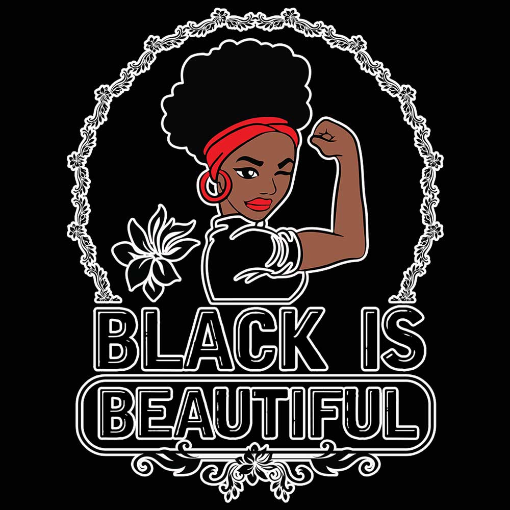 Black Is Beautiful - Mens 123t Funny T-Shirt Tshirts