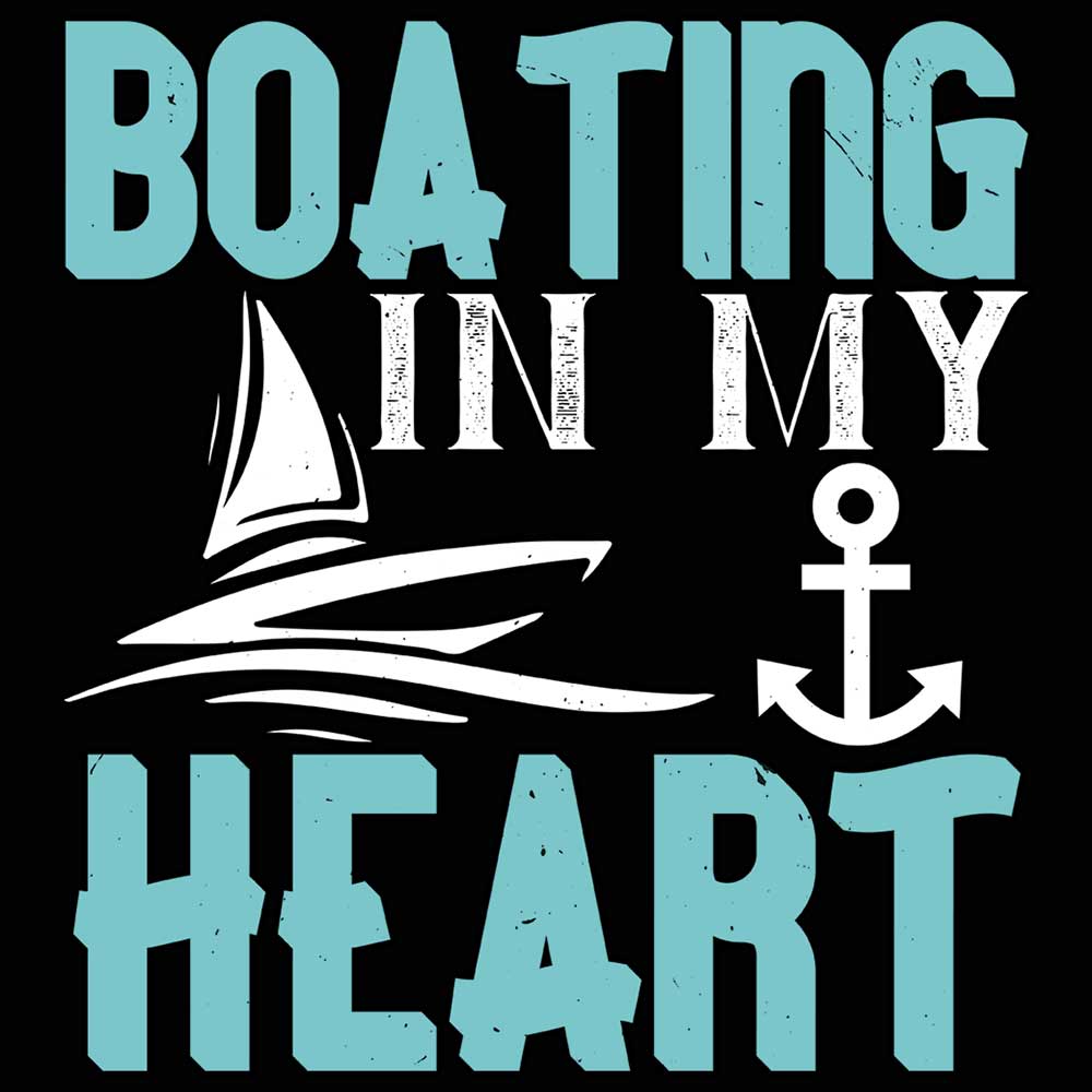 Boating In My Heart Sailing - Mens 123t Funny T-Shirt Tshirts