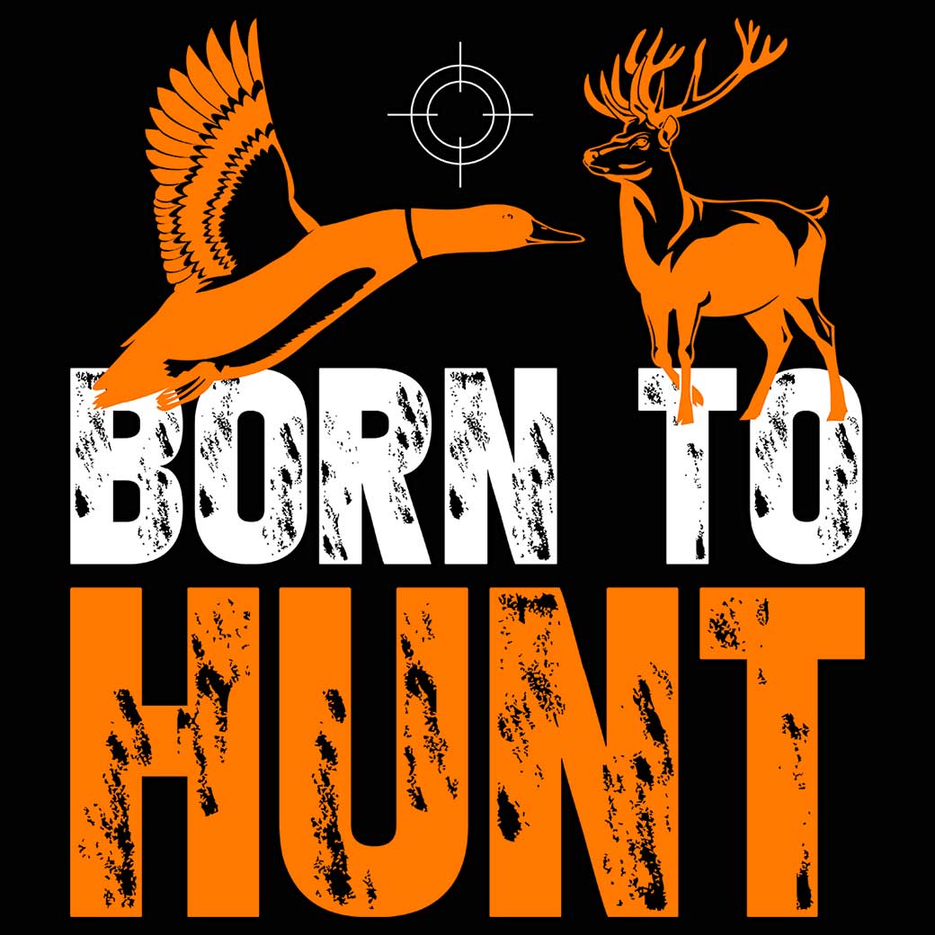 Born To Hunt Deer V2 - Mens 123t Funny T-Shirt Tshirts
