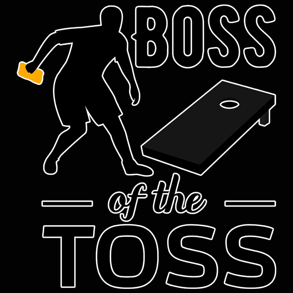 Boss Of The Toss Cornhole - Mens 123t Funny T-Shirt Tshirts