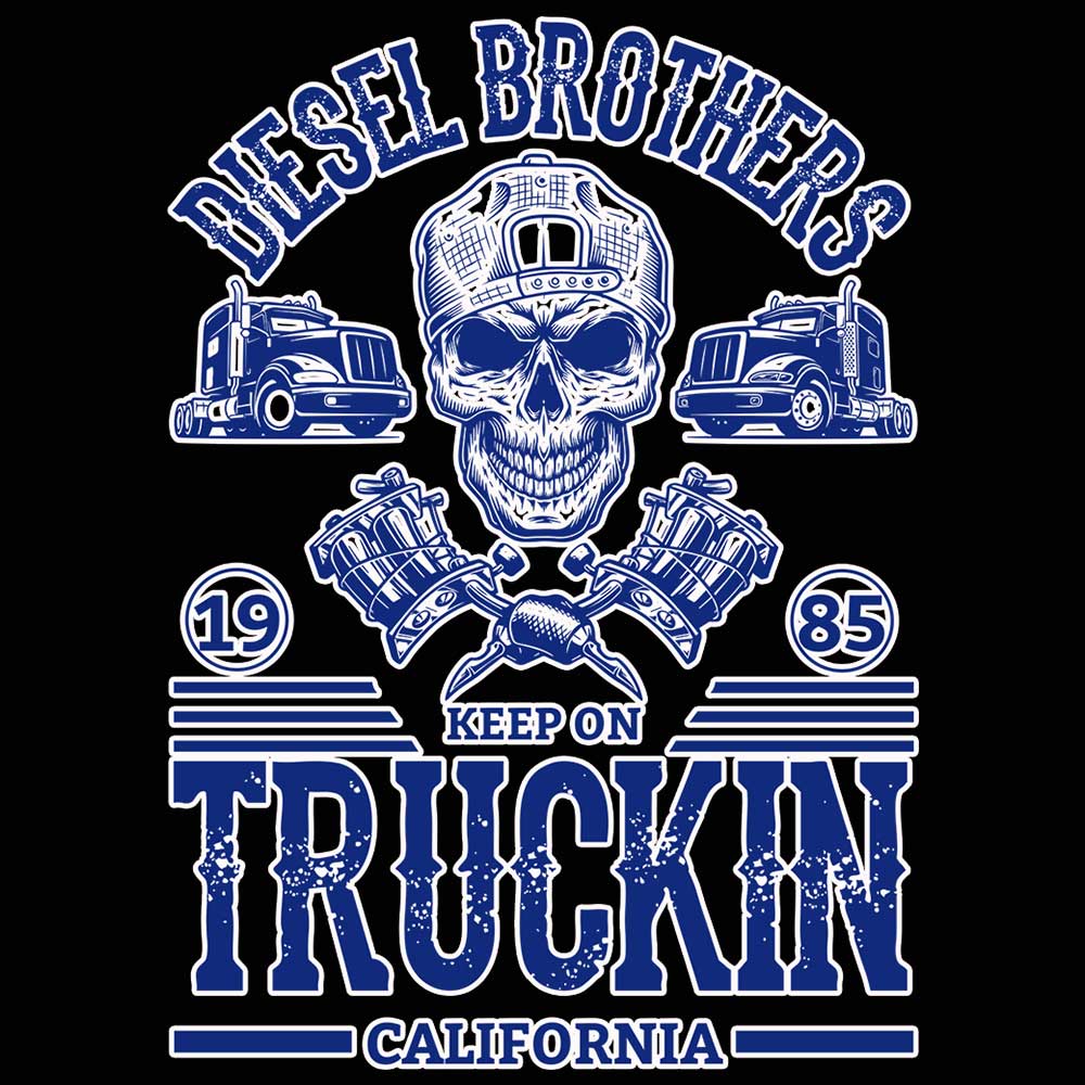 Brothers 1985 Keep On Truckin California Truck - Mens 123t Funny T-Shirt Tshirts