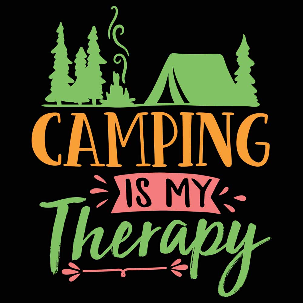 Camping Is My Therapy - Mens 123t Funny T-Shirt Tshirts