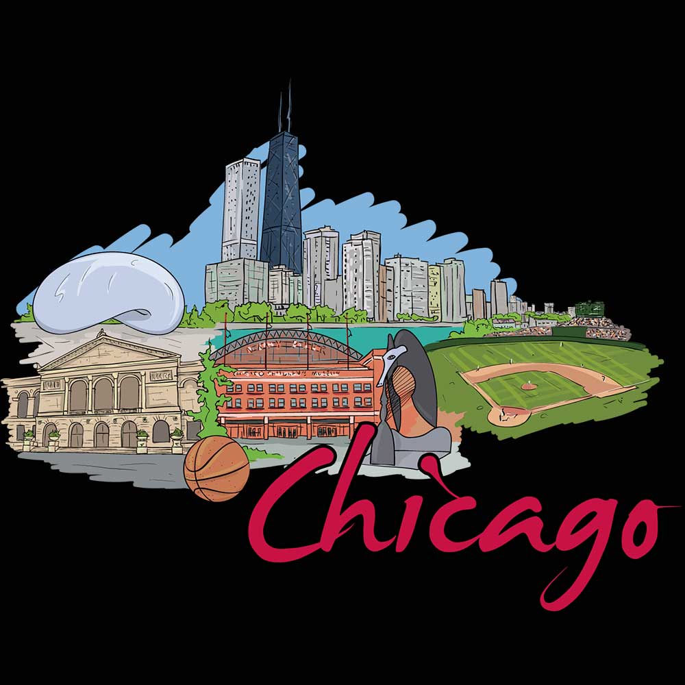 Chicago Lake Muchigan Illinois Usa Country Flag Destination - Mens 123t Funny T-Shirt Tshirts