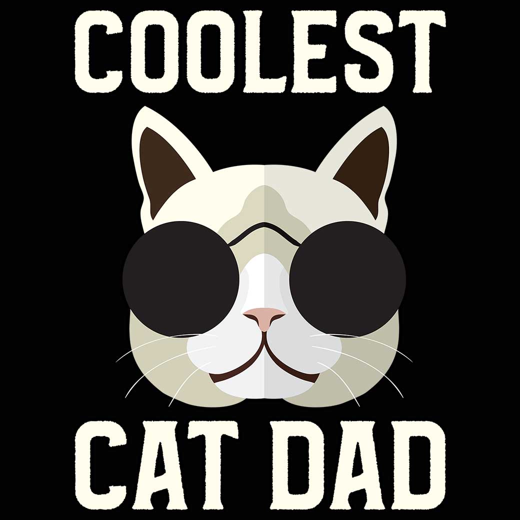 Coolest Cat Dad - Mens 123t Funny T-Shirt Tshirts