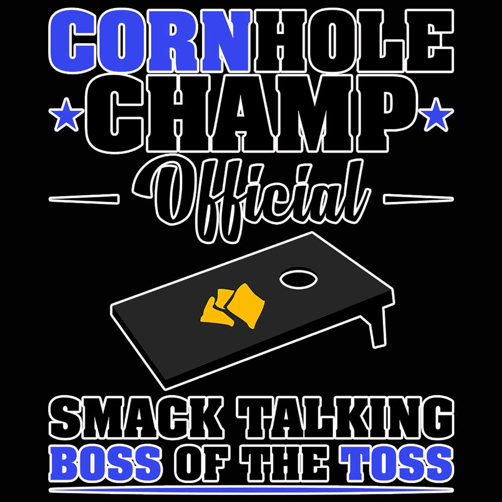 Cornhole Champ Official Smack Talking Boss Of The Toss - Mens 123t Funny T-Shirt Tshirts