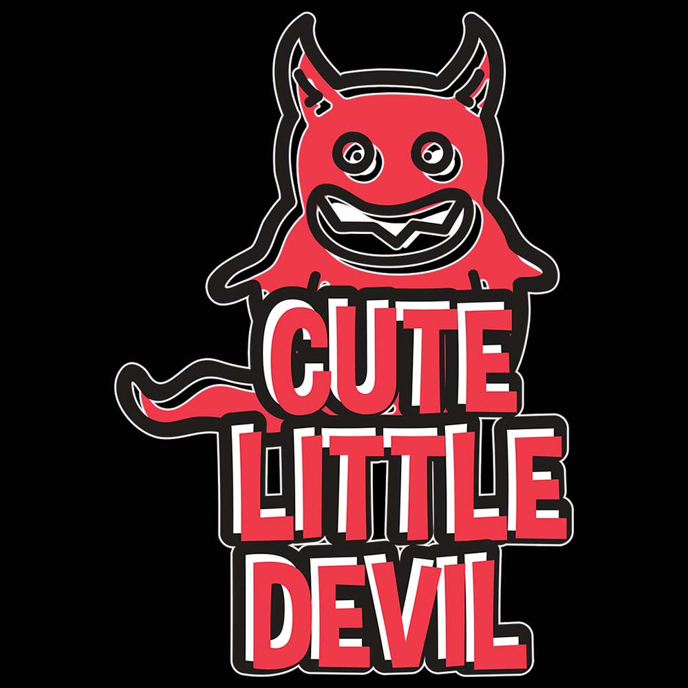 Cute Little Devil - Mens 123t Funny T-Shirt Tshirts