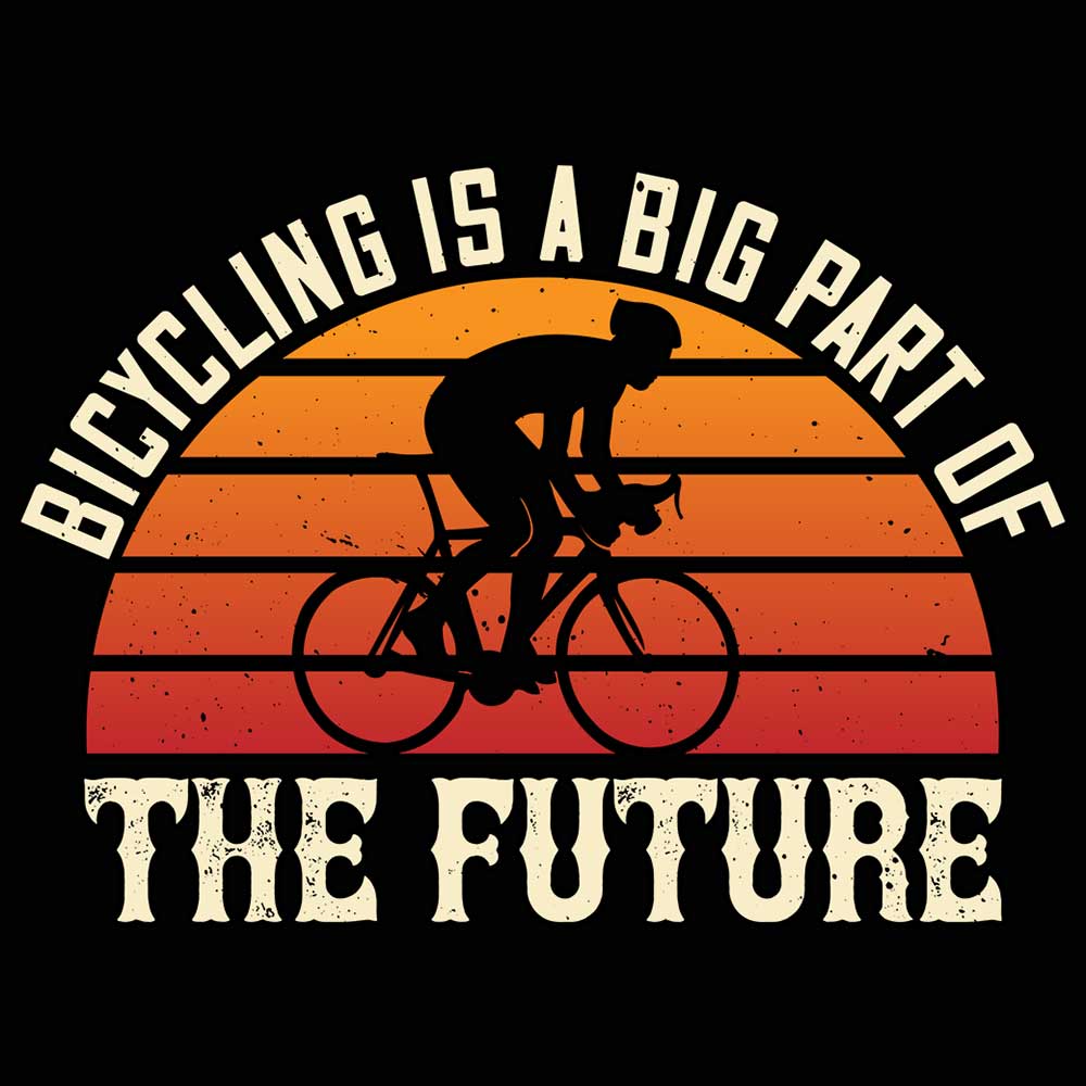 Cycling Bicycling Is A Big Part Of The Future - Mens 123t Funny T-Shirt Tshirts