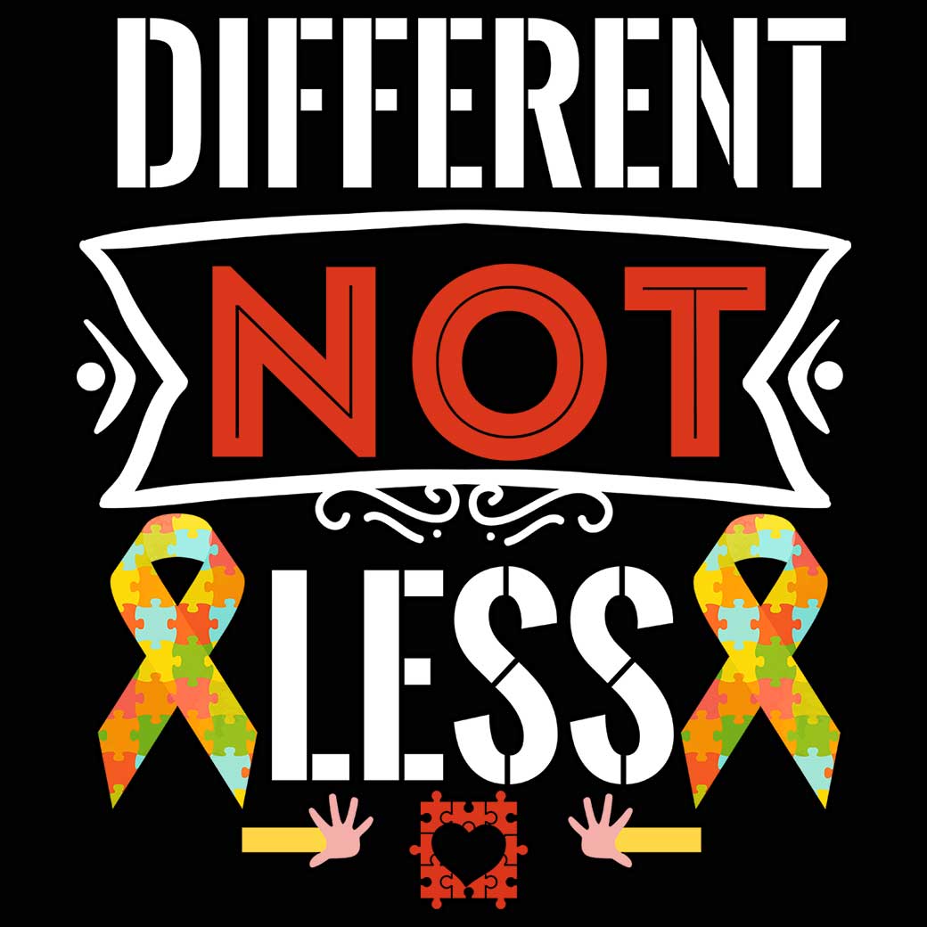 Different Not Less Autism - Mens 123t Funny T-Shirt Tshirts