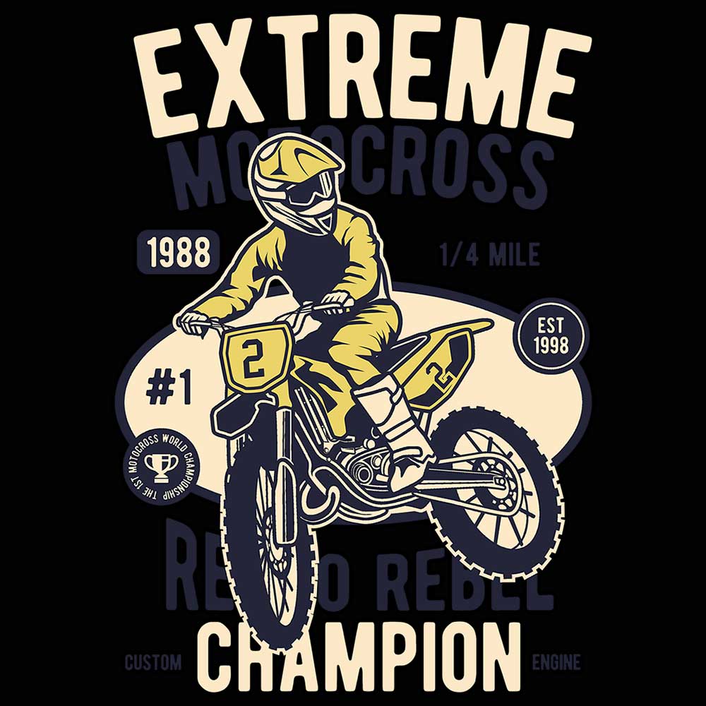 Dirt Bike Extreme Motocross - Mens 123t Funny T-Shirt Tshirts
