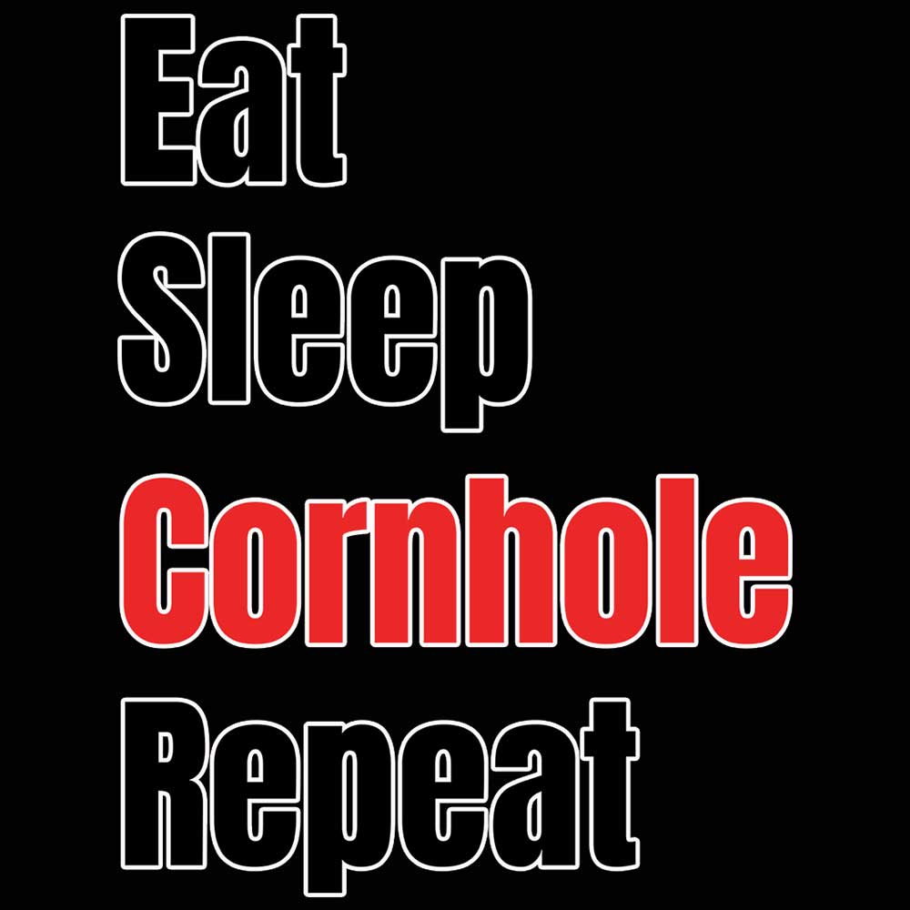 Eat Sleep Cornhole Repeat - Mens 123t Funny T-Shirt Tshirts