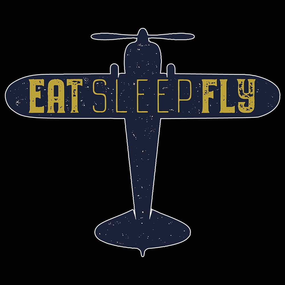 Eat Sleep Fly Plane Aviation - Mens 123t Funny T-Shirt Tshirts