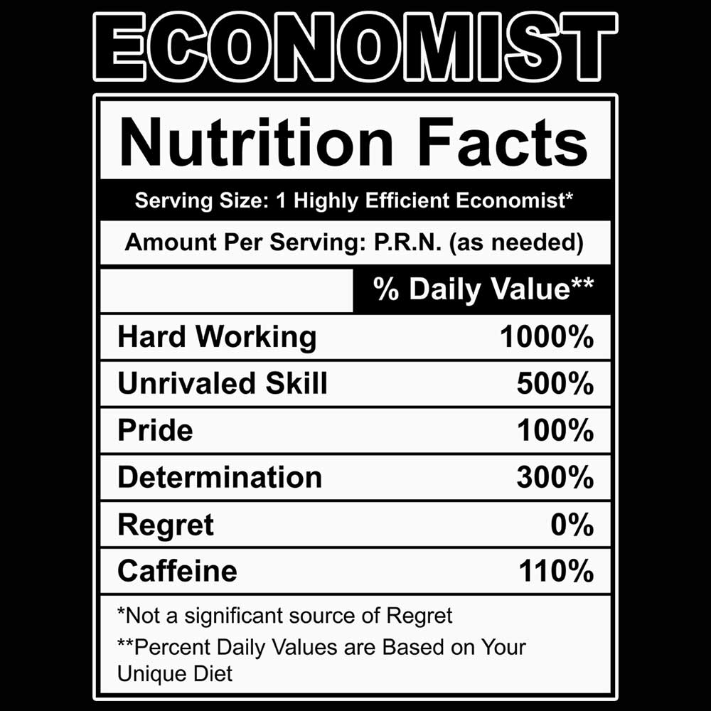 Economist Nutrition Facts - Mens 123t Funny T-Shirt Tshirts