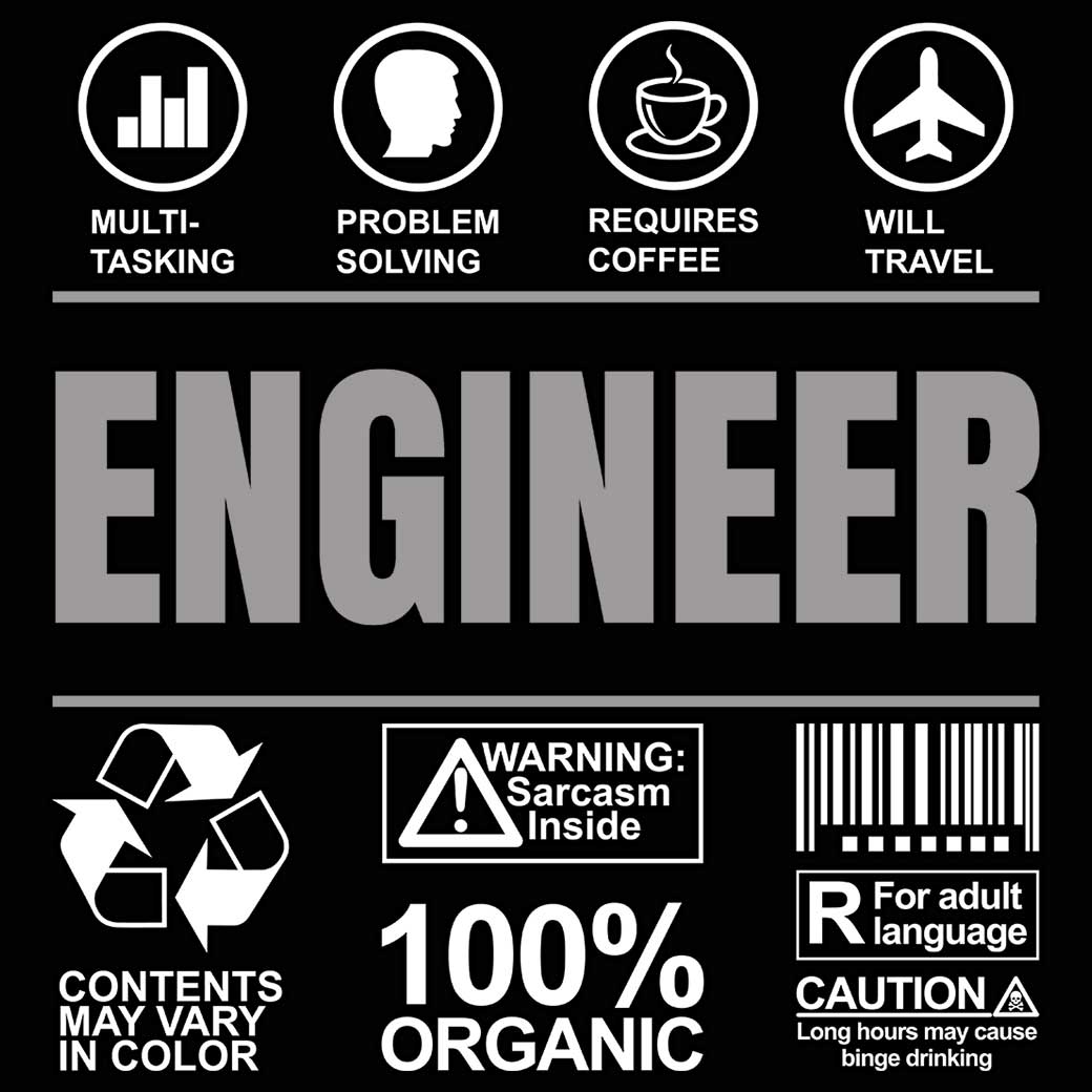 Engineer Sarcastic Humour - Mens 123t Funny T-Shirt Tshirts