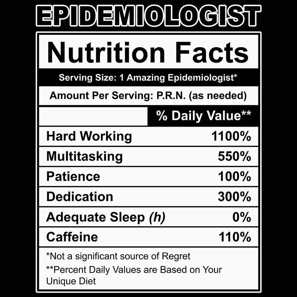 Epidemilogist Nutrition Facts - Mens 123t Funny T-Shirt Tshirts