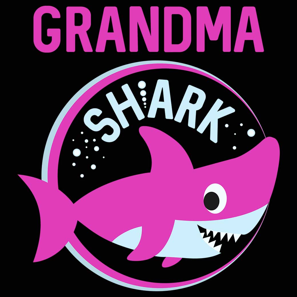 Grandma Shark Grandmother Mum Mother - Mens 123t Funny T-Shirt Tshirts