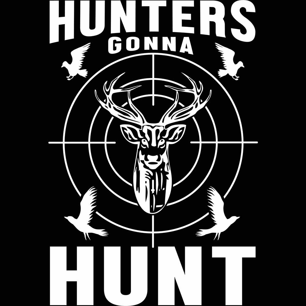 Hunters Gonna Hunt Deer - Mens 123t Funny T-Shirt Tshirts