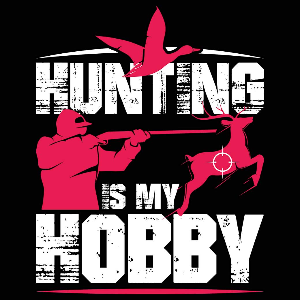 Hunting Is My Hobby Deer Duck - Mens 123t Funny T-Shirt Tshirts