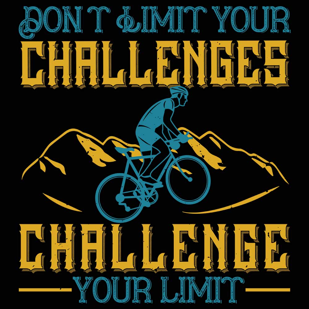 Mountain Bike Cycling Dont Limit Your Challenges - Mens 123t Funny T-Shirt Tshirts