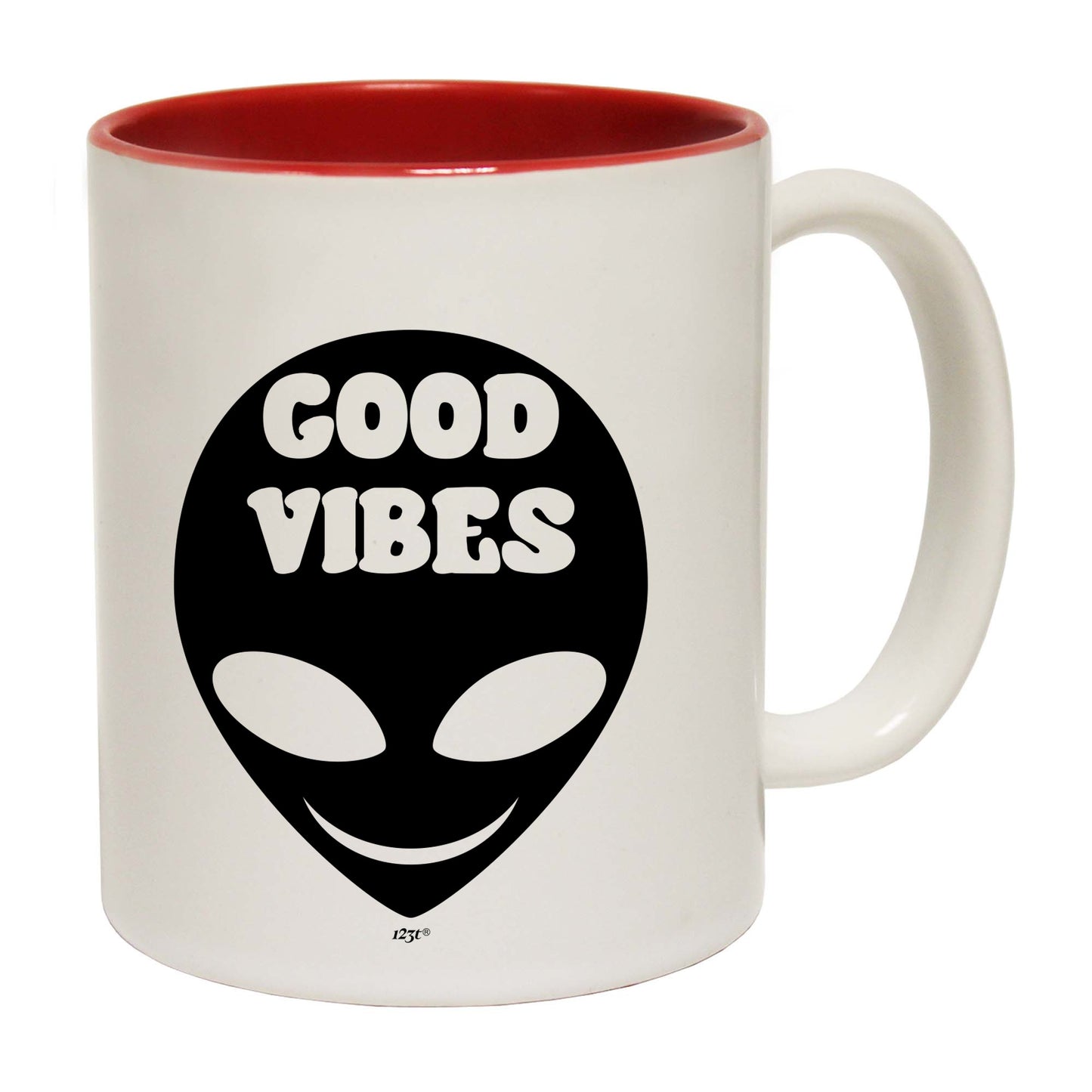 Festival Good Vibes Alien White - Funny Coffee Mug