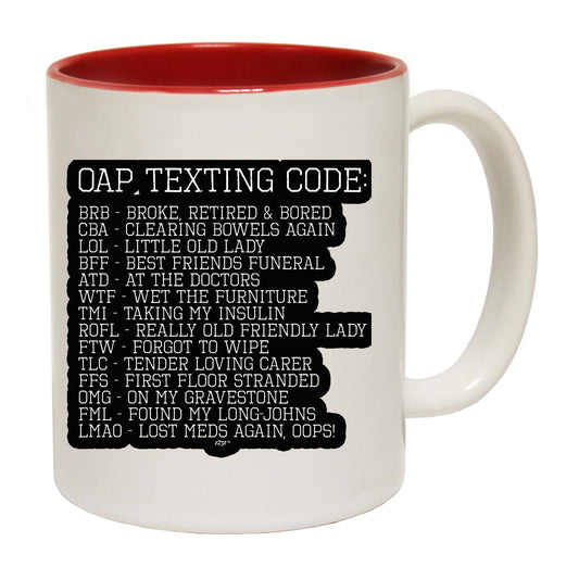 Oap Texting Code - Funny Coffee Mug