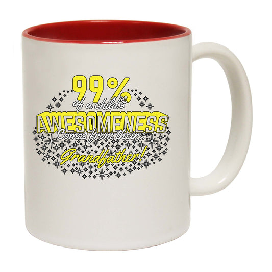 Grandfather 99 Percent Of Awesomeness Comes From - Funny Coffee Mug