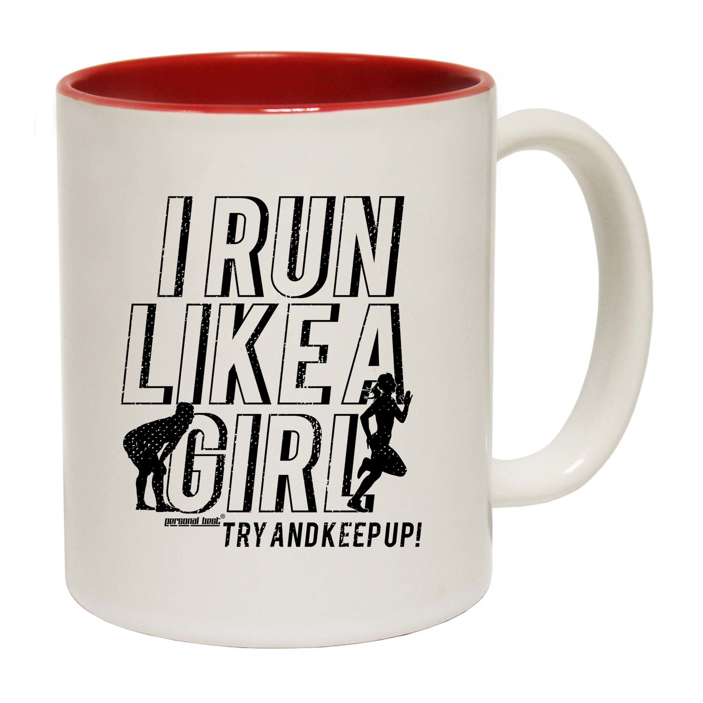 Pb I Run Like A Girl - Funny Coffee Mug