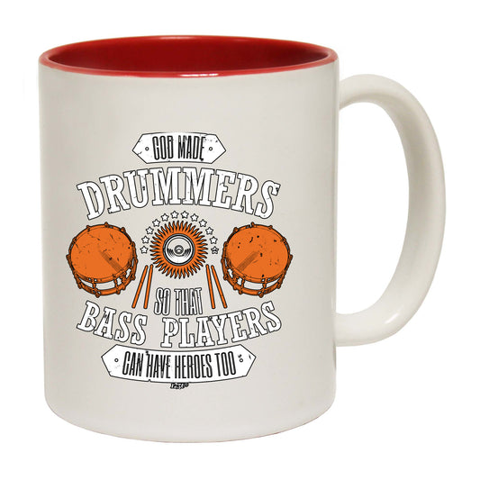 God Made Drummers Drums Music - Funny Coffee Mug