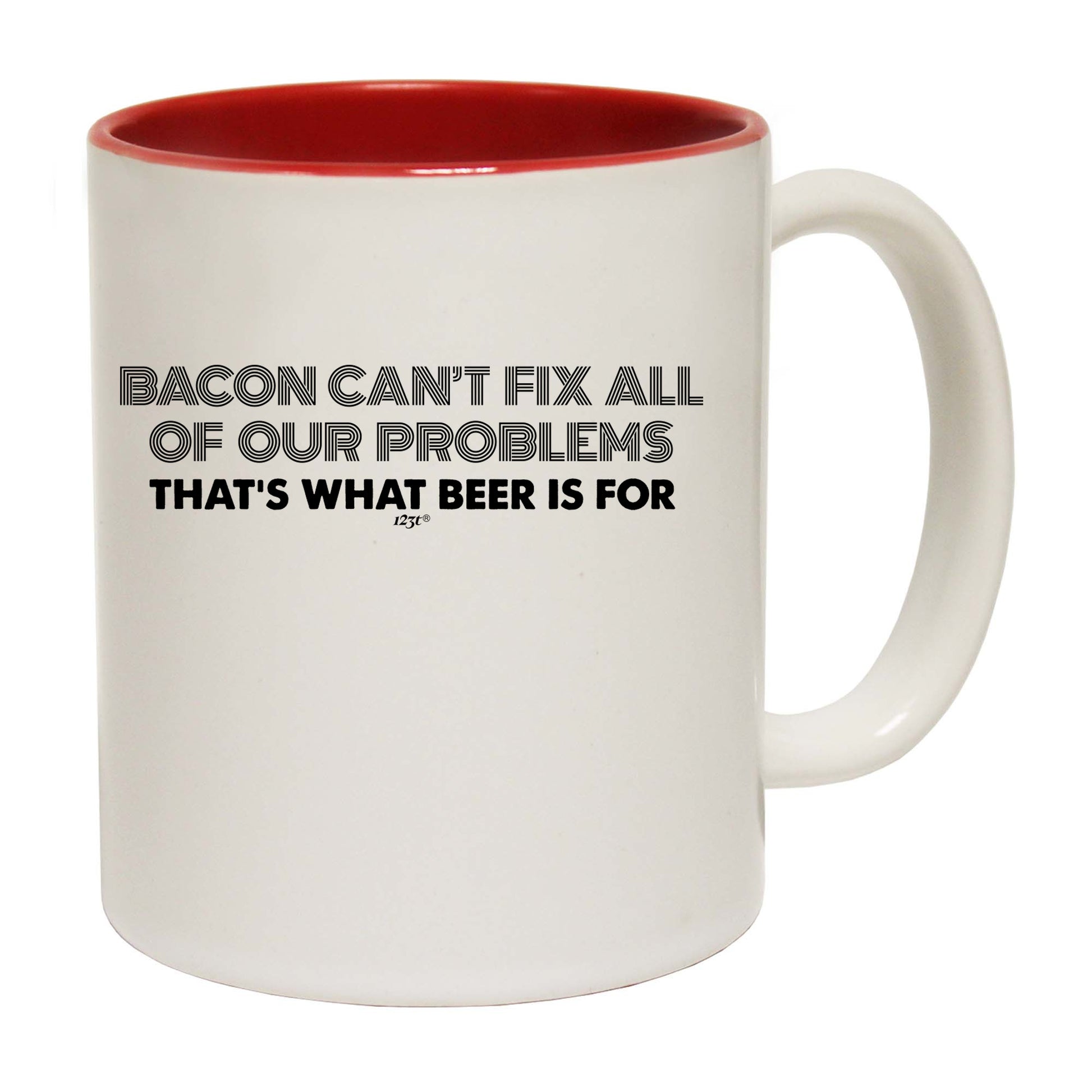 Bacon Cant Fix All Of Our Problems Beer - Funny Coffee Mug