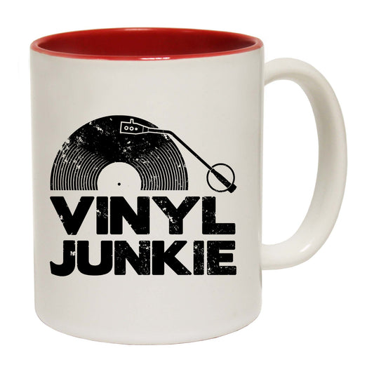 Vinyl Junkie Dj Record White Music - Funny Coffee Mug