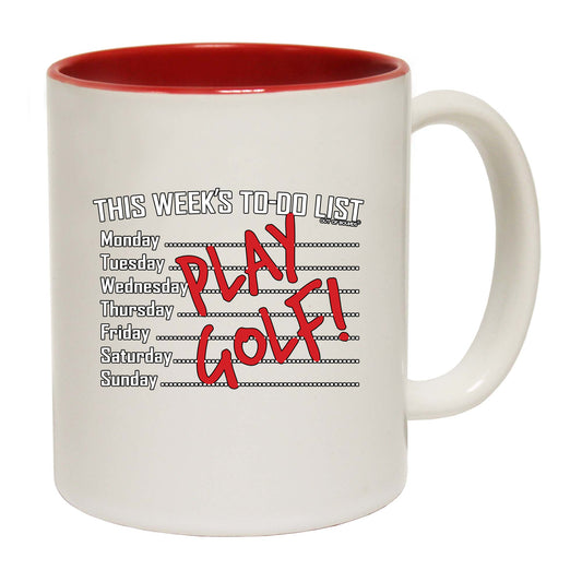 Oob This Weeks To Do List Play Golf - Funny Coffee Mug