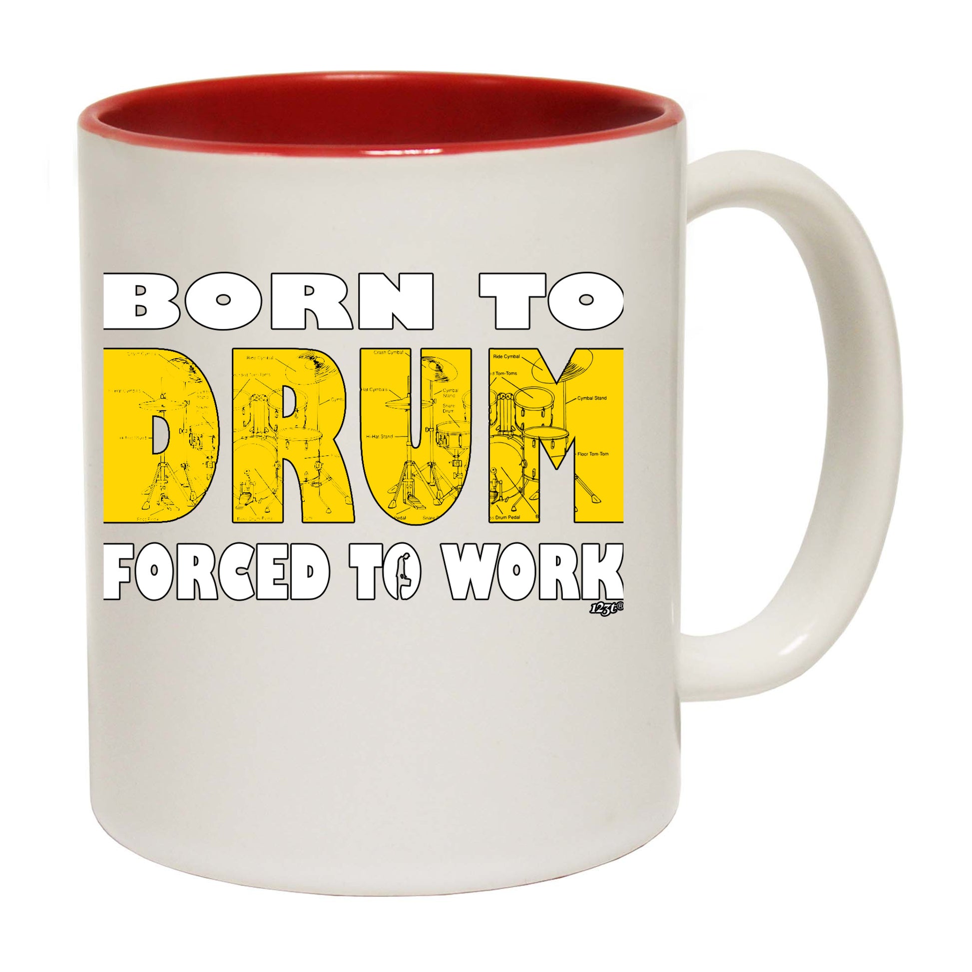 Born To Drum Music Drummer - Funny Coffee Mug