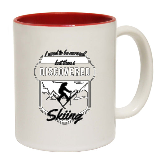 Pm I Used To Be Normal Skiing - Funny Coffee Mug