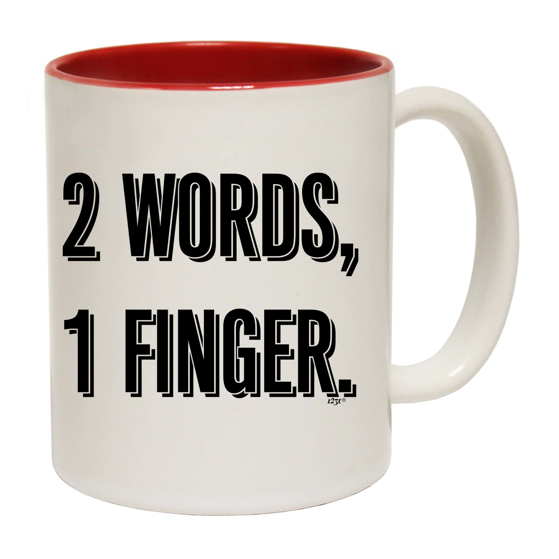 2 Words 1 Finger - Funny Coffee Mug