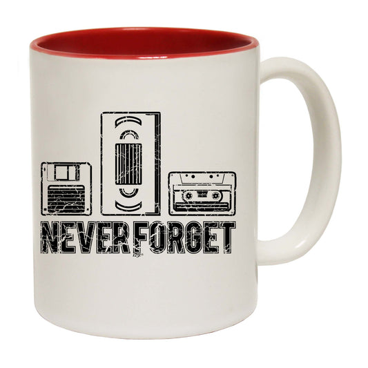 Never Forget Floppy Vhs Tape Retro - Funny Coffee Mug