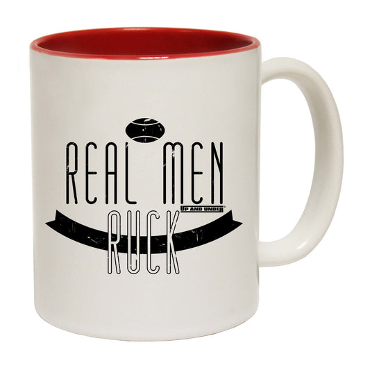 Uau Real Men Ruck - Funny Coffee Mug