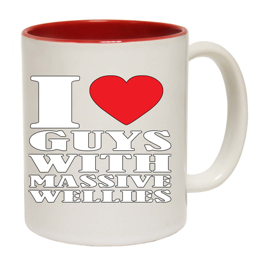 Love Heart Guys With Massive Wellies - Funny Coffee Mug