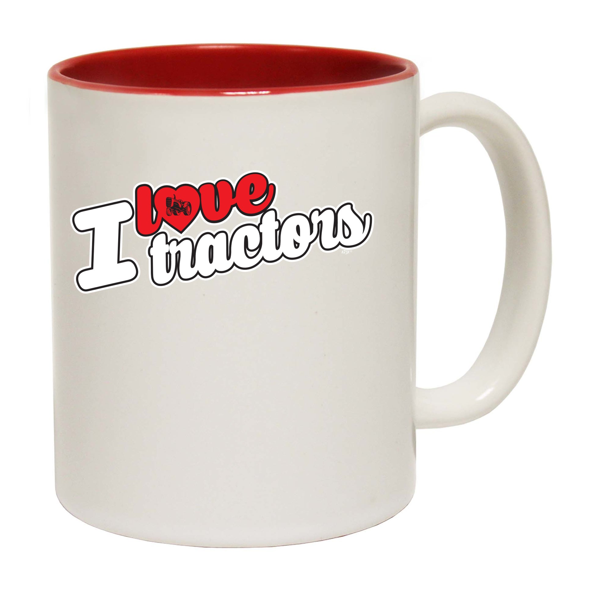 Love Tractors Stencil - Funny Coffee Mug
