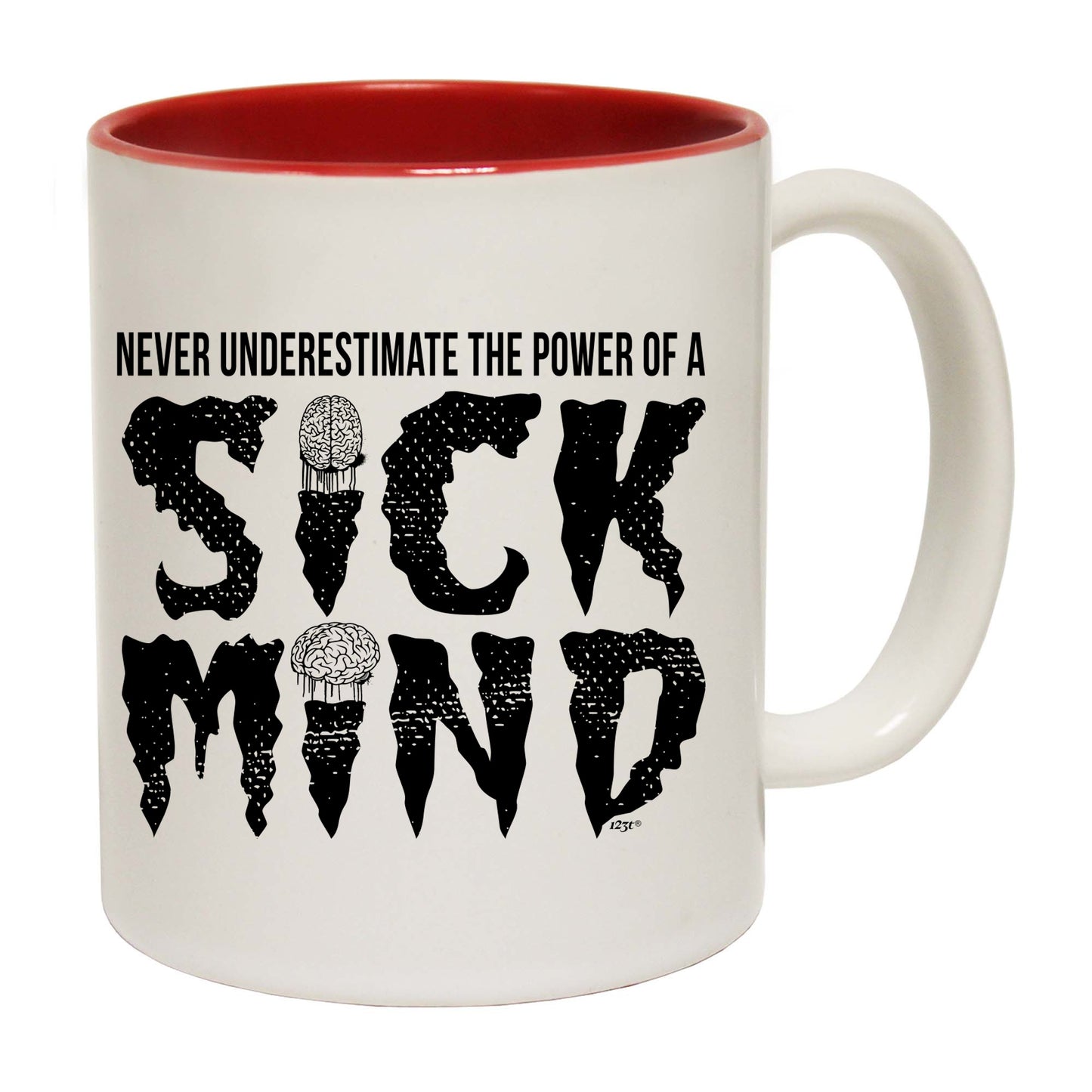 Never Understimate The Power Of A Sick Mind - Funny Coffee Mug