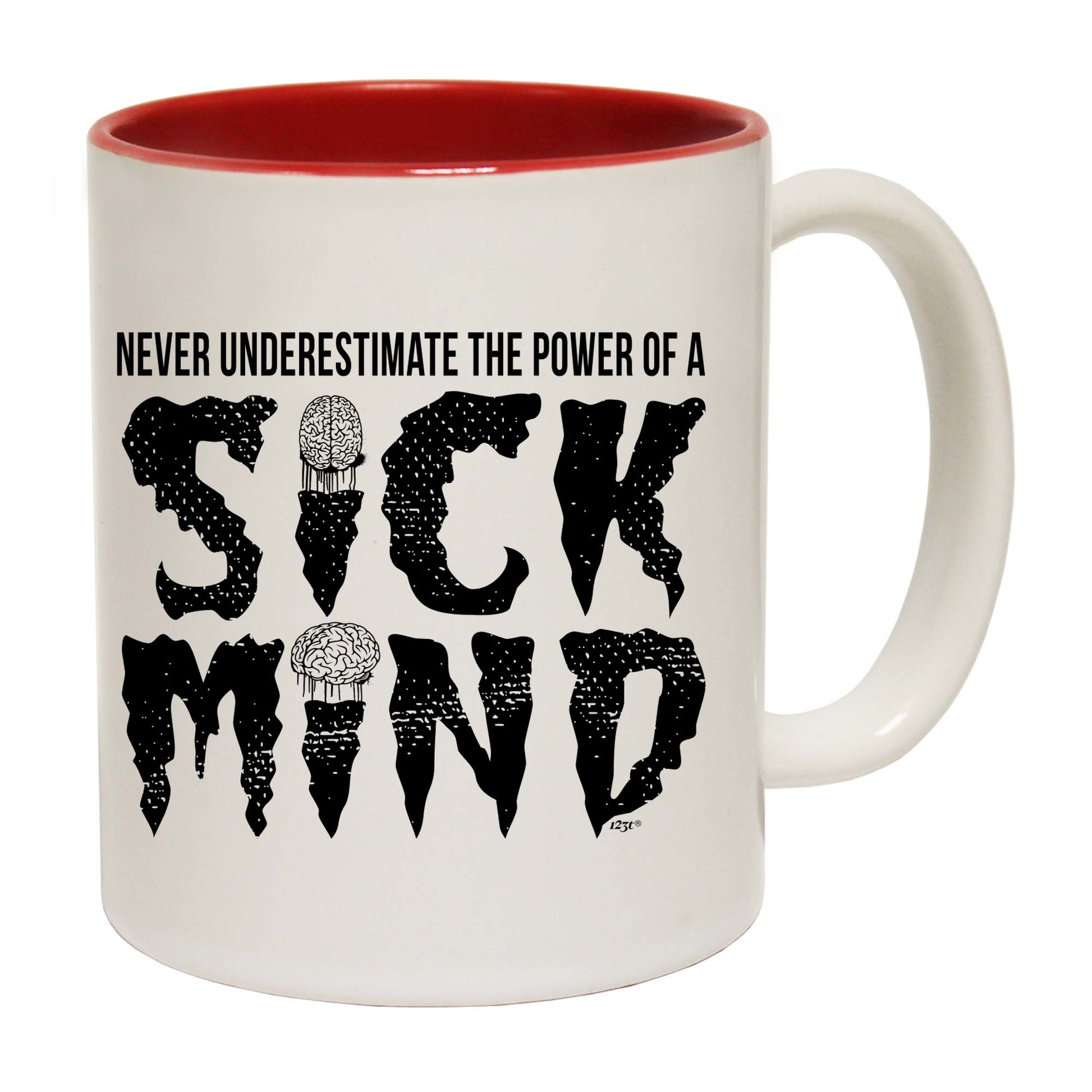 Never Understimate The Power Of A Sick Mind - Funny Coffee Mug
