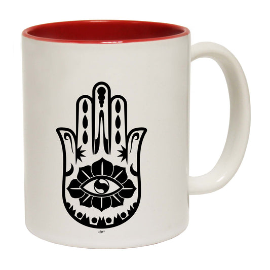 Festival Palm Hand Flower Eye White - Funny Coffee Mug